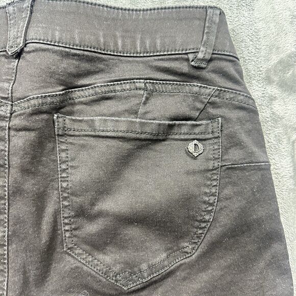 Democracy Jeans Women's 12 Black Ab Technology Skinny Mid-Rise Straight‎ Denim - Picture 7 of 13